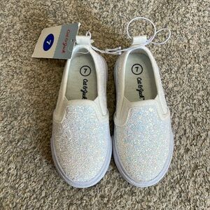 Cat & Jack White Sparkle toddler sneakers